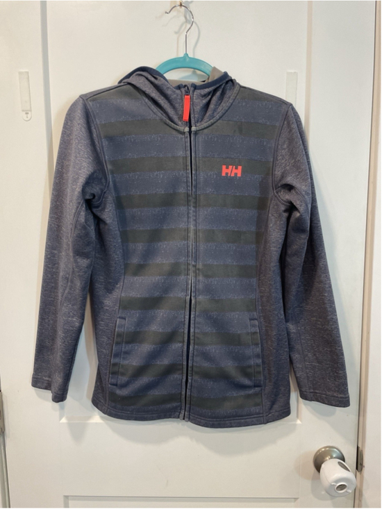 Helly Hansen Jackets & Blazers - Helly Hansen Jacket Womens Medium Blue Fleece Full Zip Pockets Outdoor Hiking